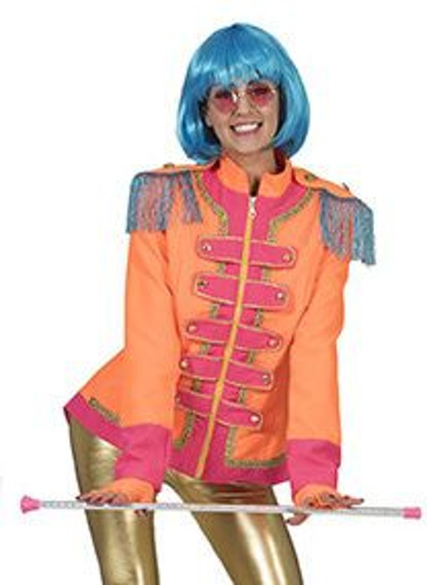 Beatles Kostuum | Beatles Lonely Hearts Club Band Jas Oranje Vrouw | Maat 44-46 | Carnaval kostuum | Verkleedkleding